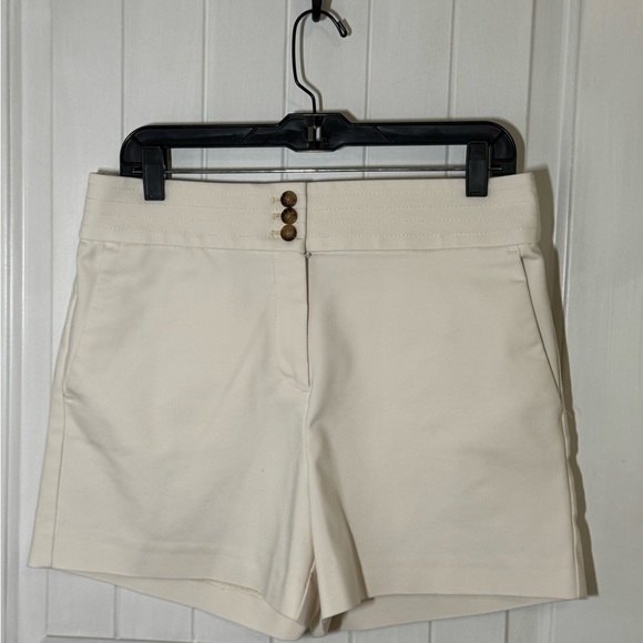 Loft High Waist Cream Women's Shorts - Picture 1 of 6